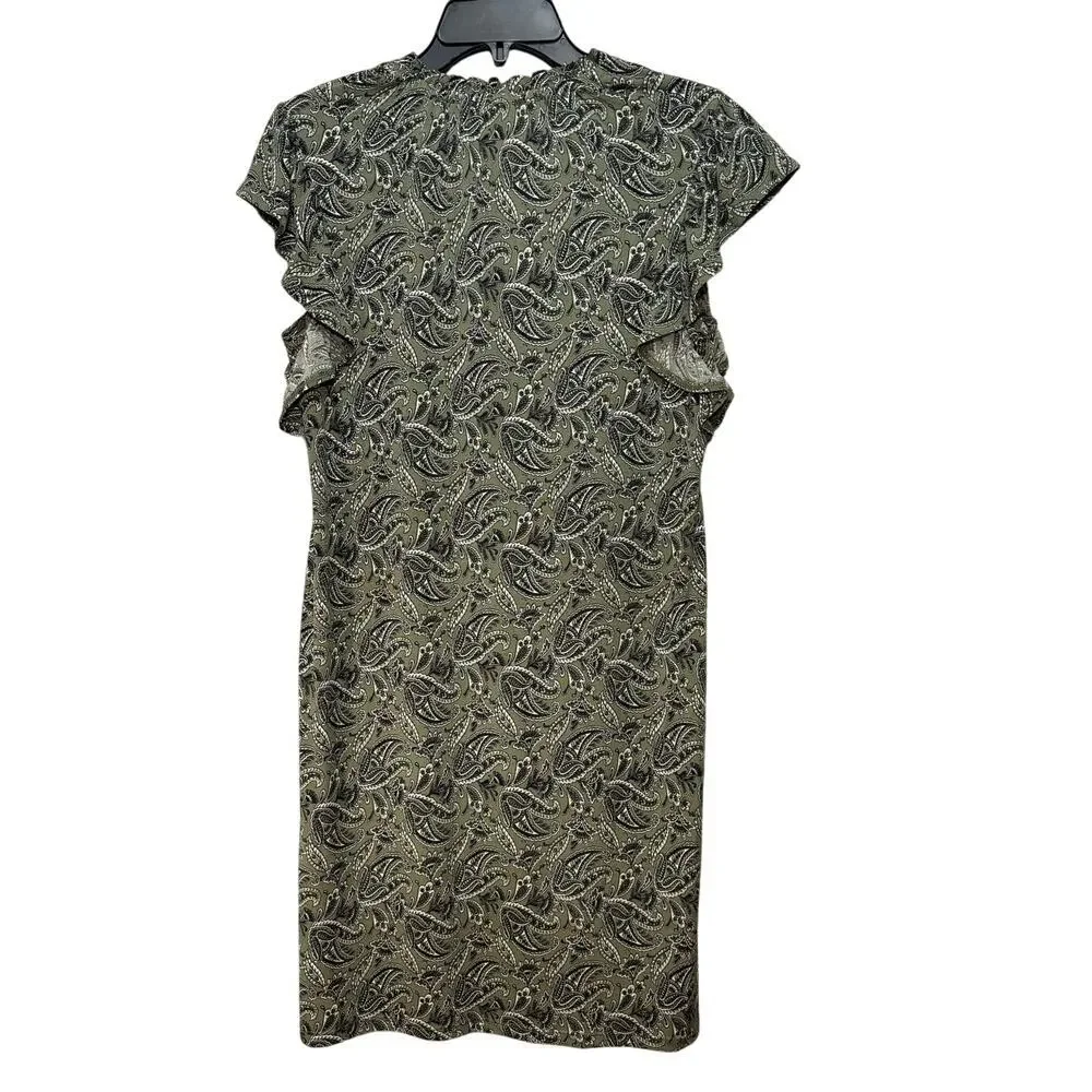 Michael Kors women’s green dress‎ with large flutter sleeves. Size S